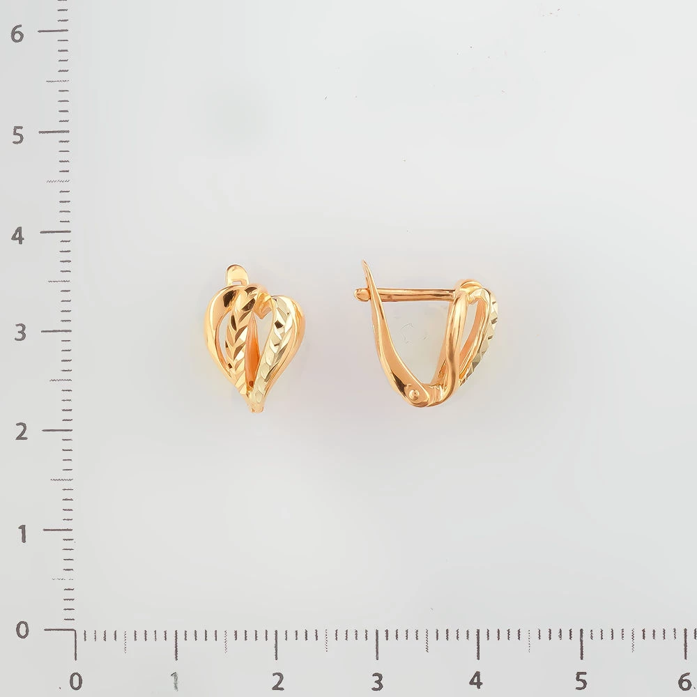 Серьги из красного золота 585 пробы