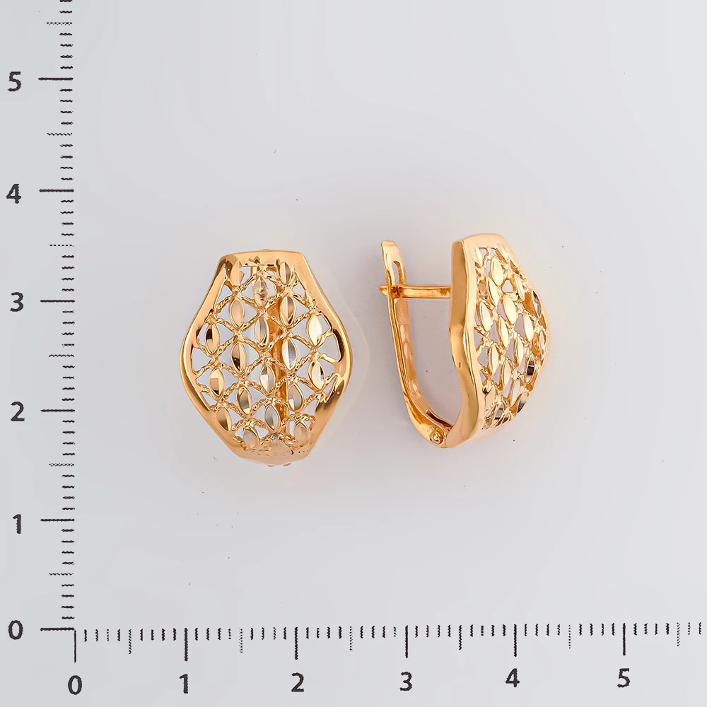 Серьги из красного золота 585 пробы