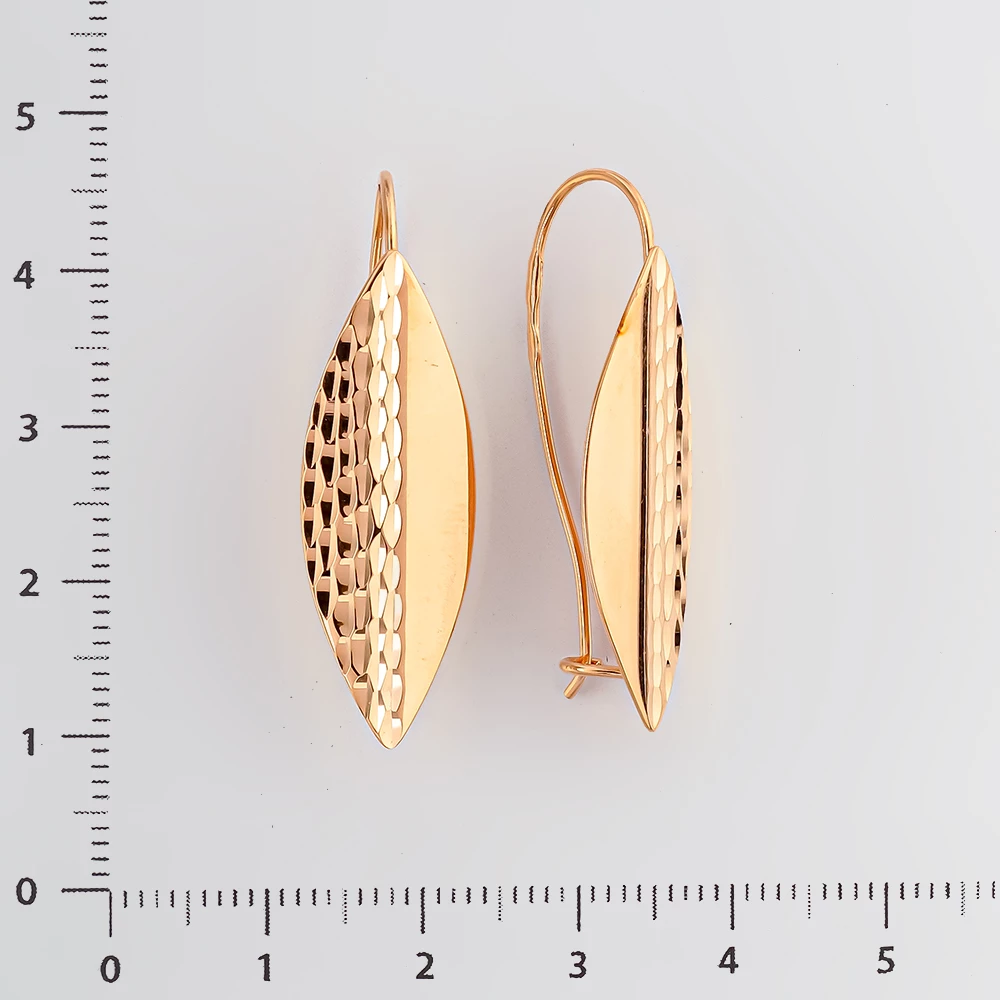 Серьги из красного золота 585 пробы
