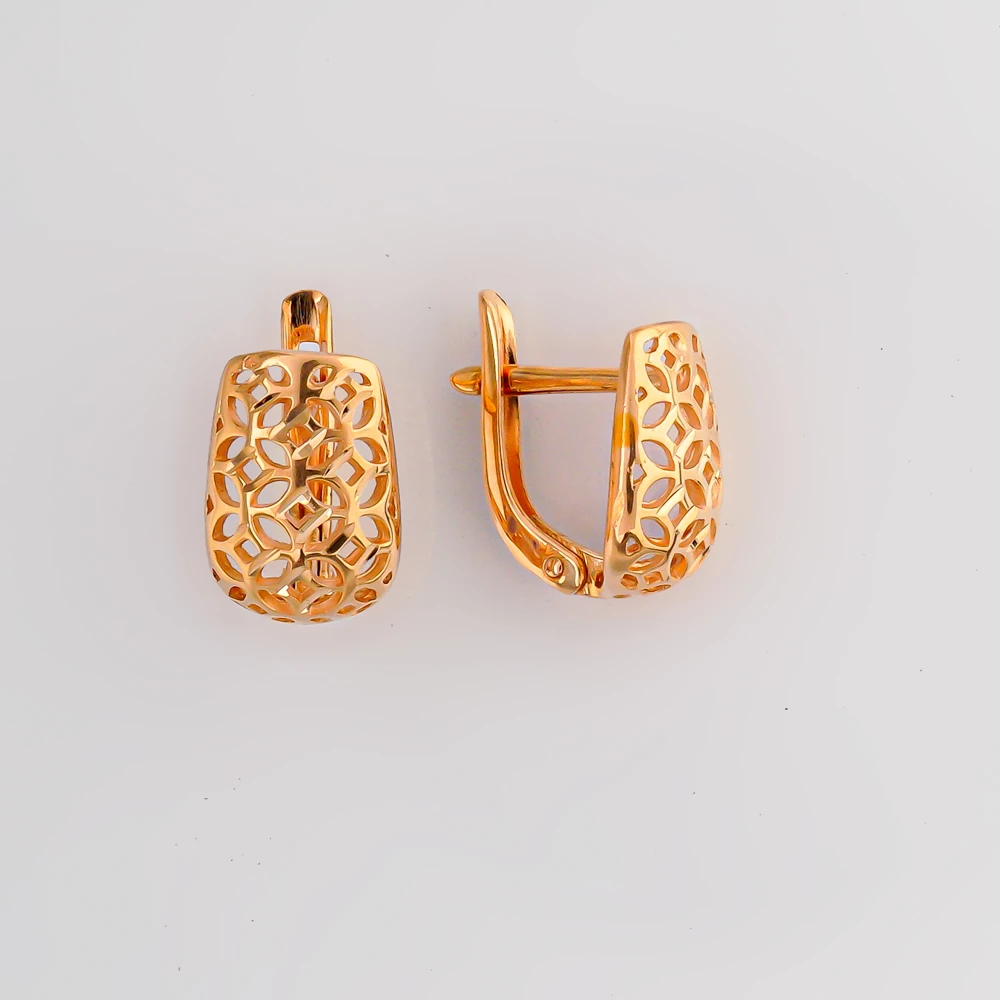 Серьги из красного золота 585 пробы
