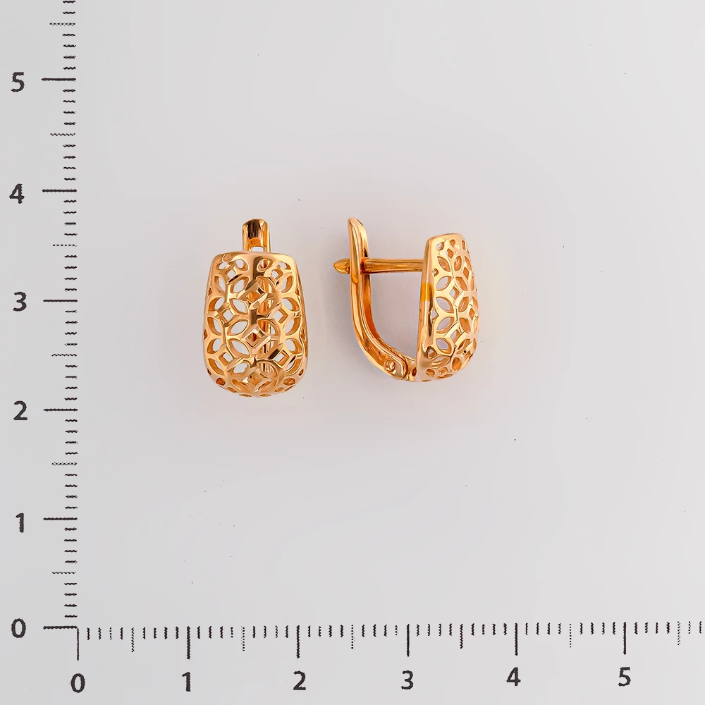 Серьги из красного золота 585 пробы