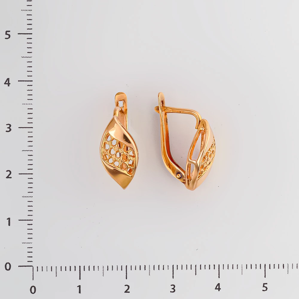 Серьги из красного золота 585 пробы