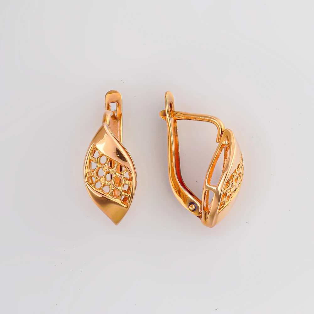 Серьги из красного золота 585 пробы