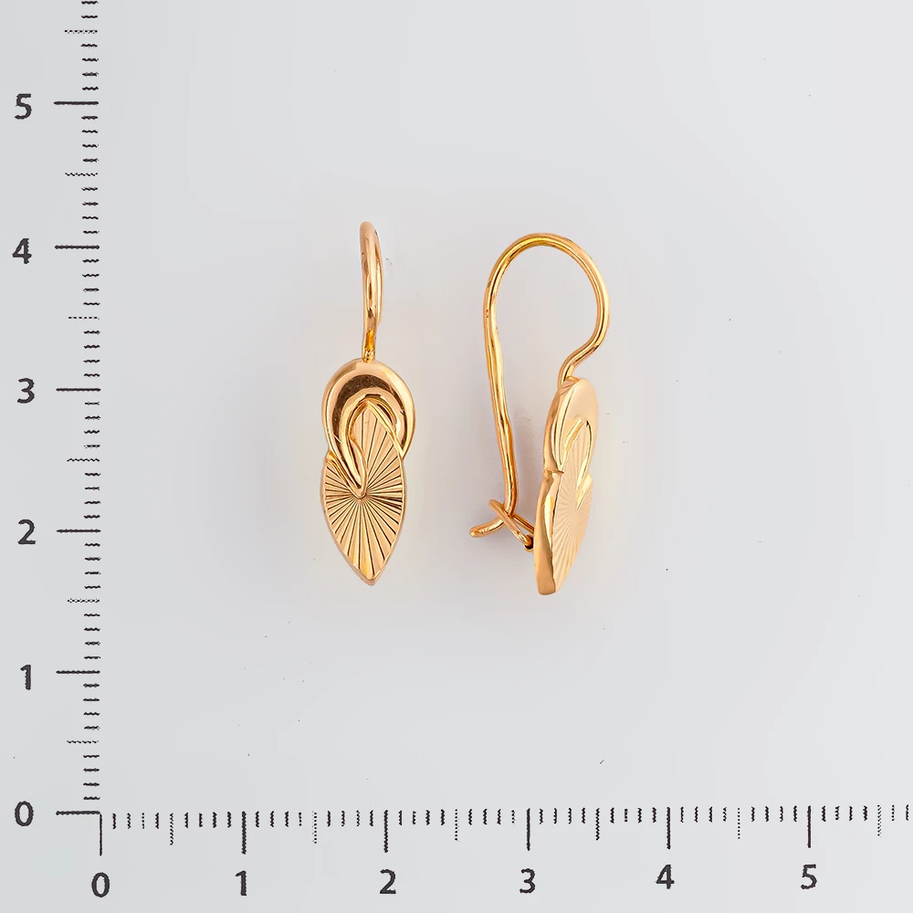 Серьги из красного золота 585 пробы