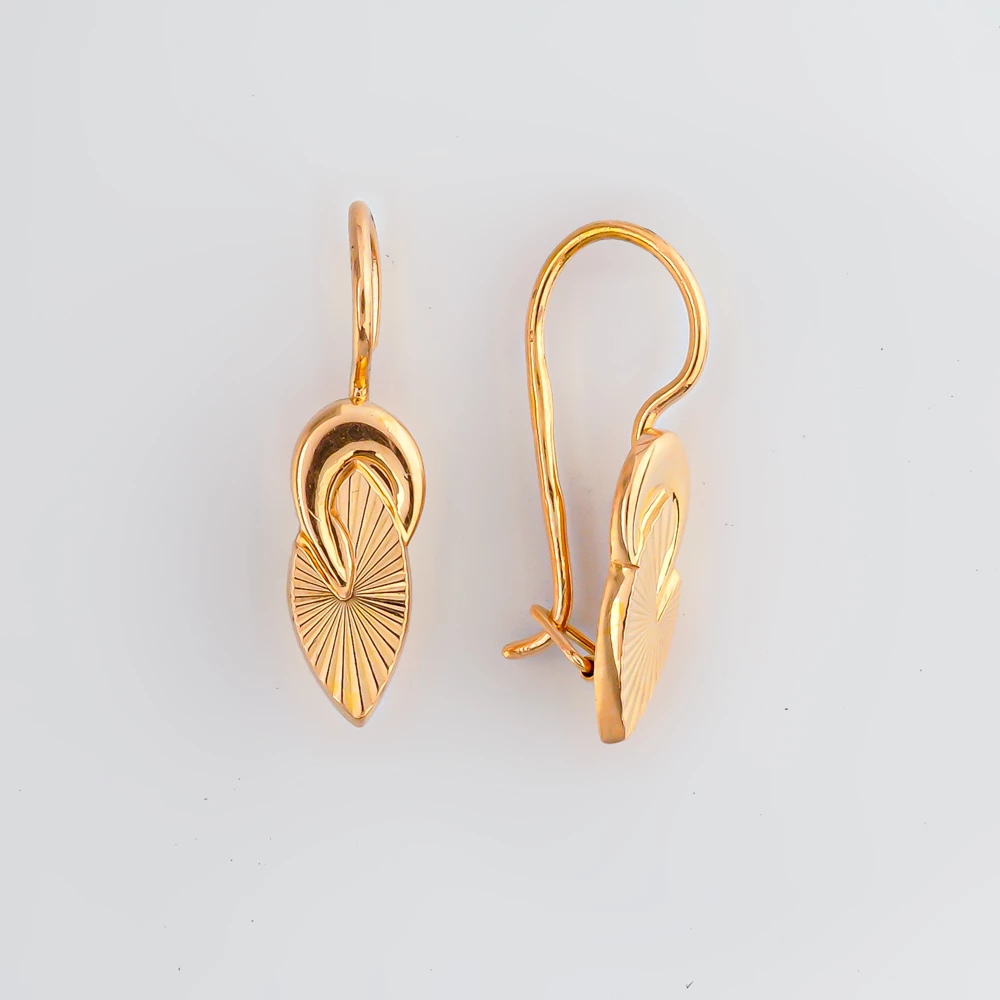 Серьги из красного золота 585 пробы