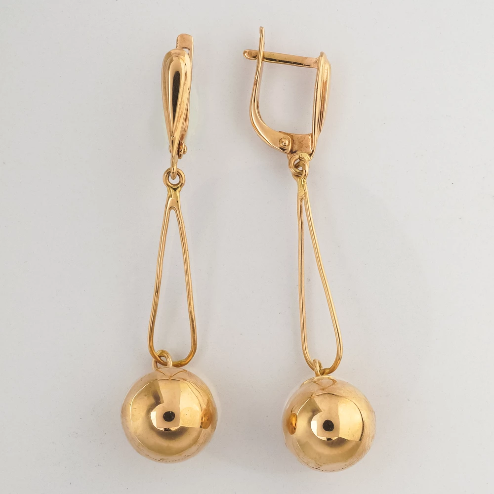 Серьги из красного золота 585 пробы