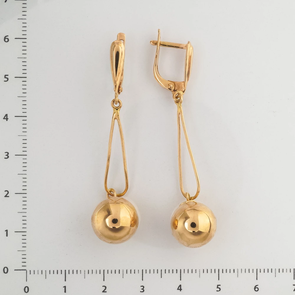 Серьги из красного золота 585 пробы