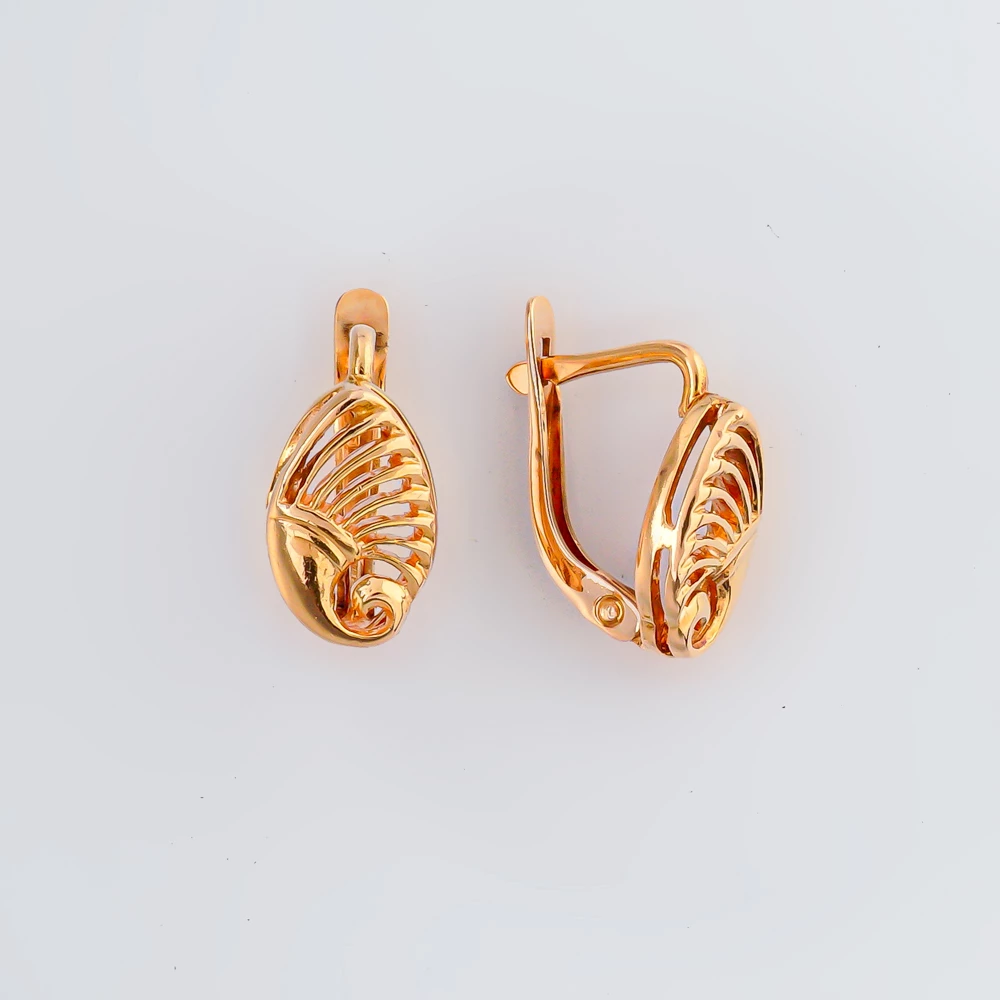 Серьги из красного золота 585 пробы