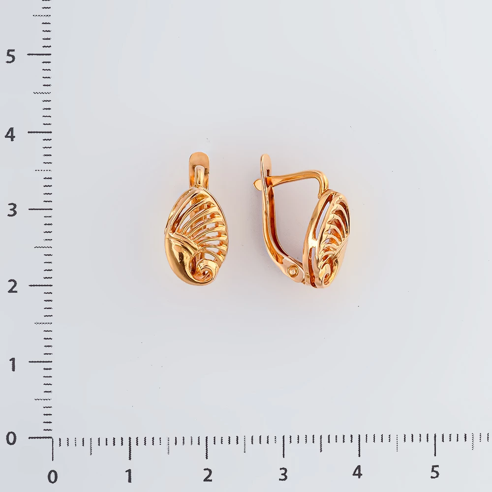 Серьги из красного золота 585 пробы