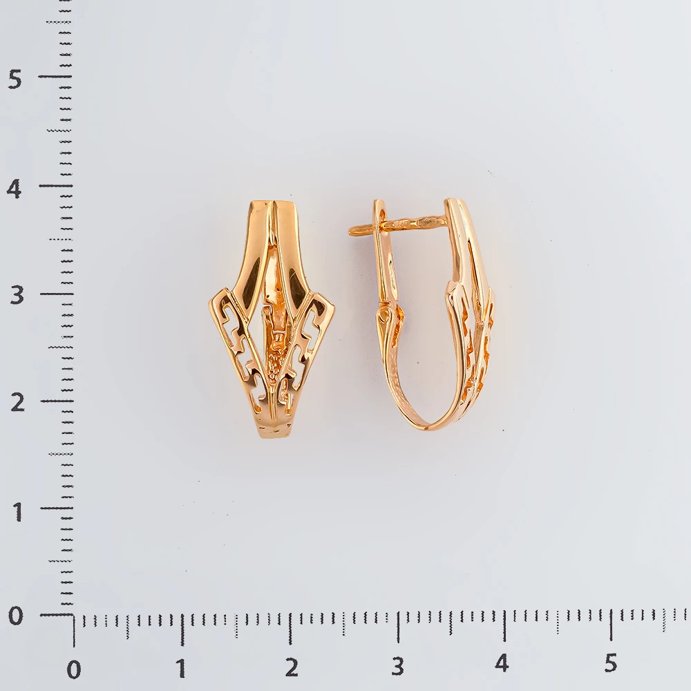Серьги из красного золота 585 пробы