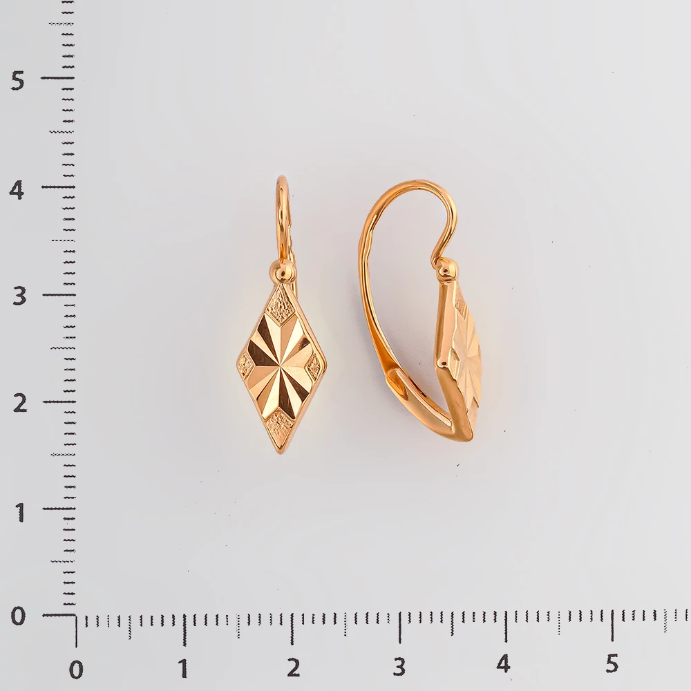 Серьги из красного золота 583 пробы