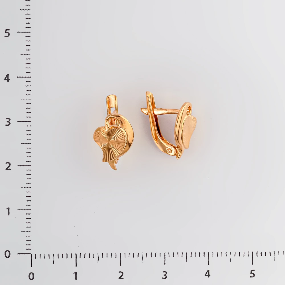 Серьги из красного золота 585 пробы