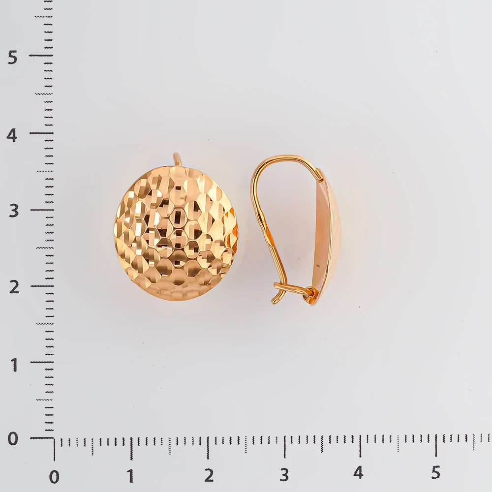 Серьги из красного золота 585 пробы