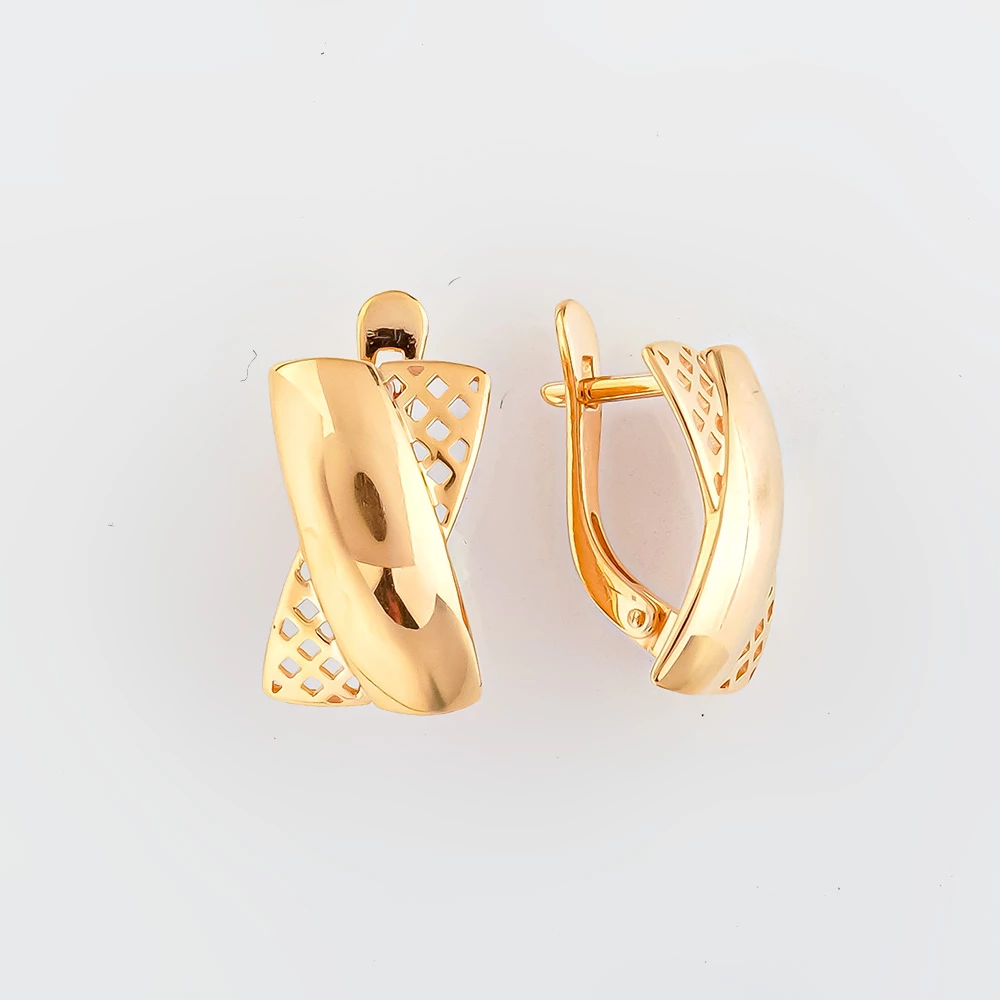 Серьги из красного золота 585 пробы