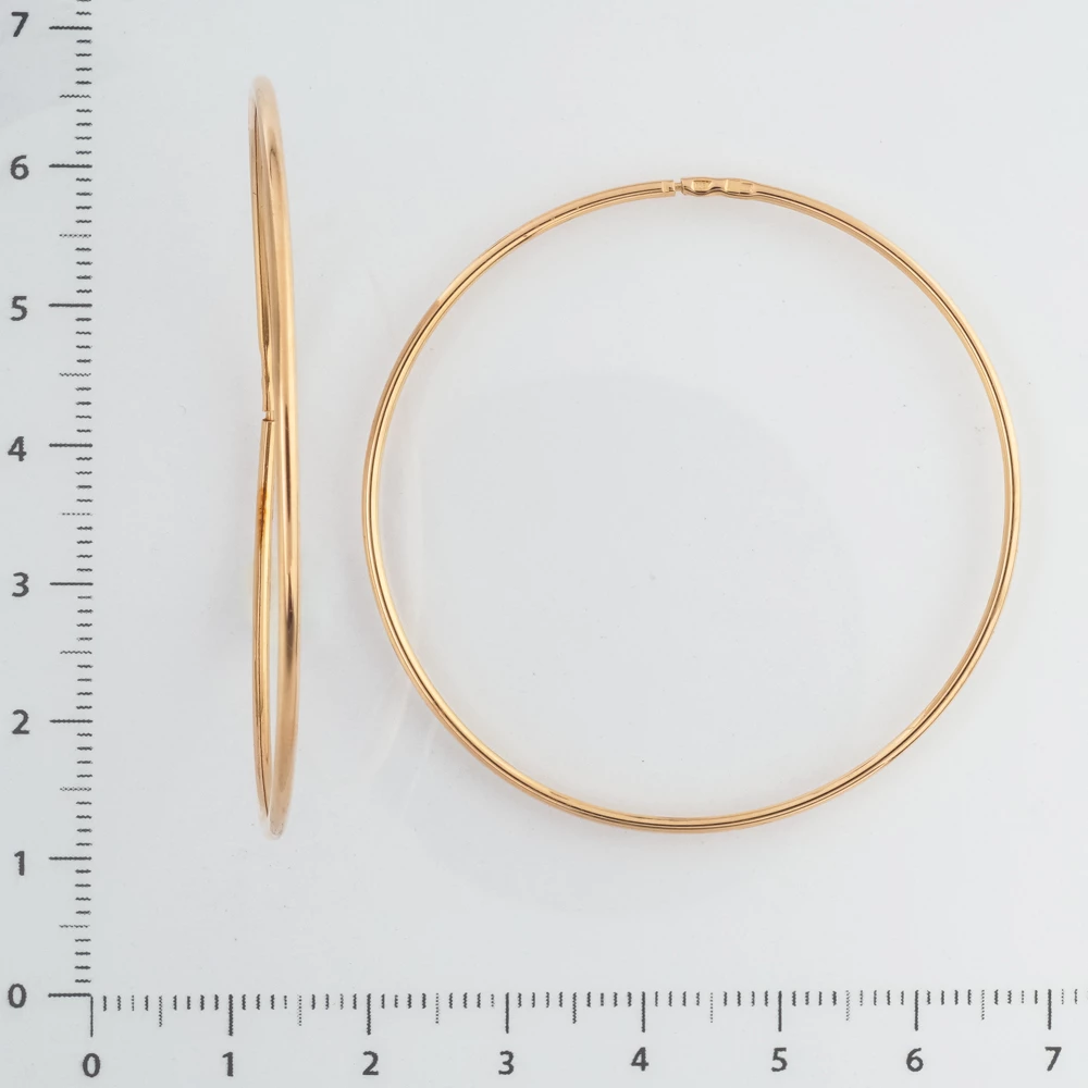 Серьги конго из красного золота 585 пробы
