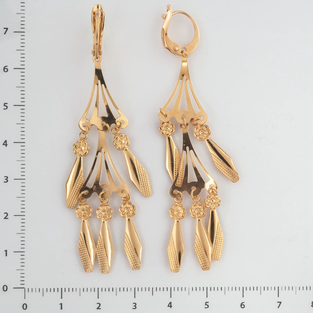 Серьги из красного золота 585 пробы