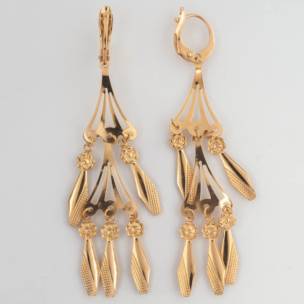 Серьги из красного золота 585 пробы