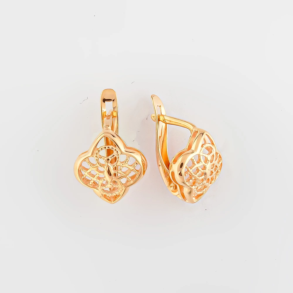 Серьги из красного золота 585 пробы
