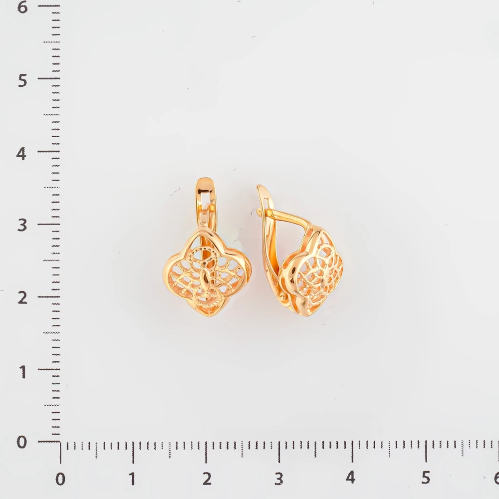 Серьги из красного золота 585 пробы