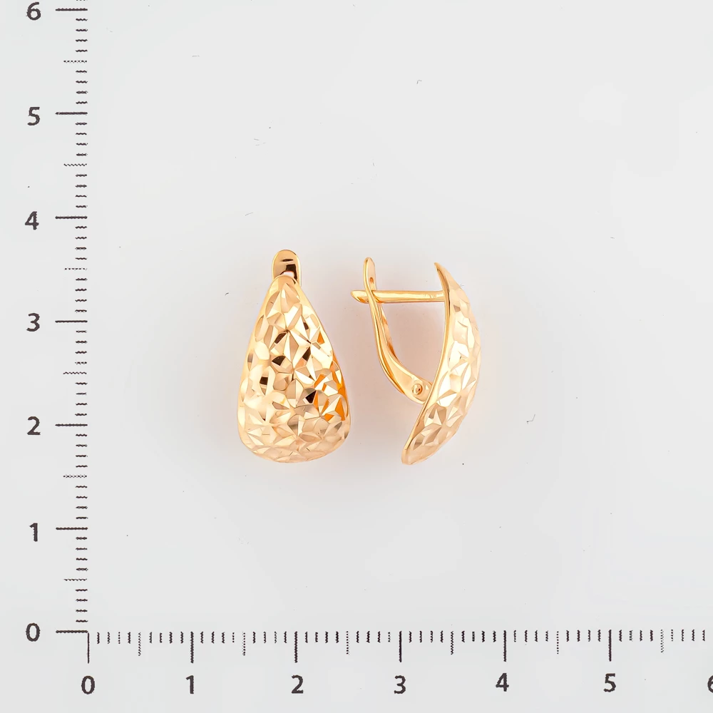 Серьги из красного золота 585 пробы