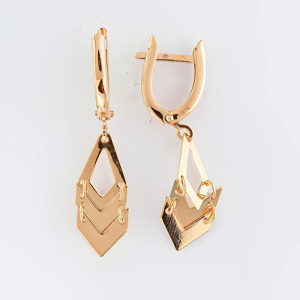 Серьги из красного золота 585 пробы