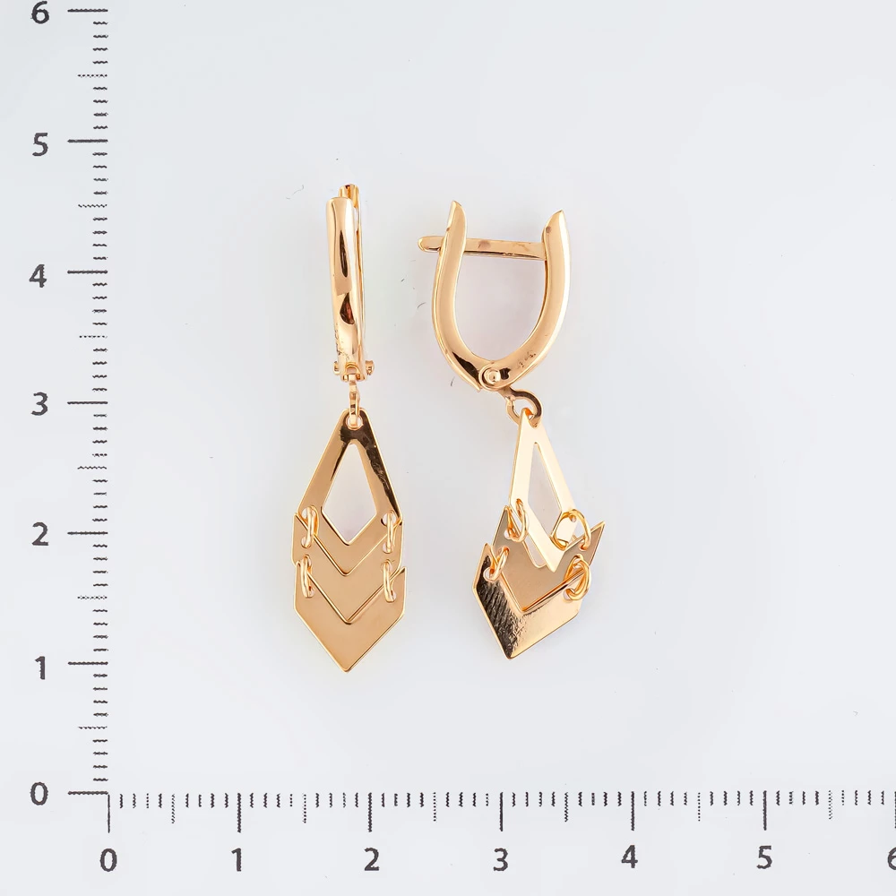 Серьги из красного золота 585 пробы