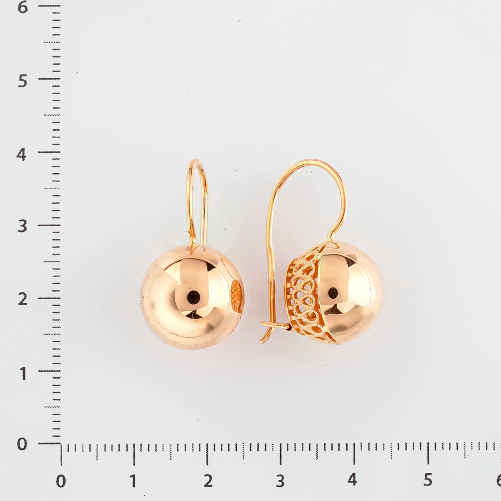Серьги из красного золота 583 пробы