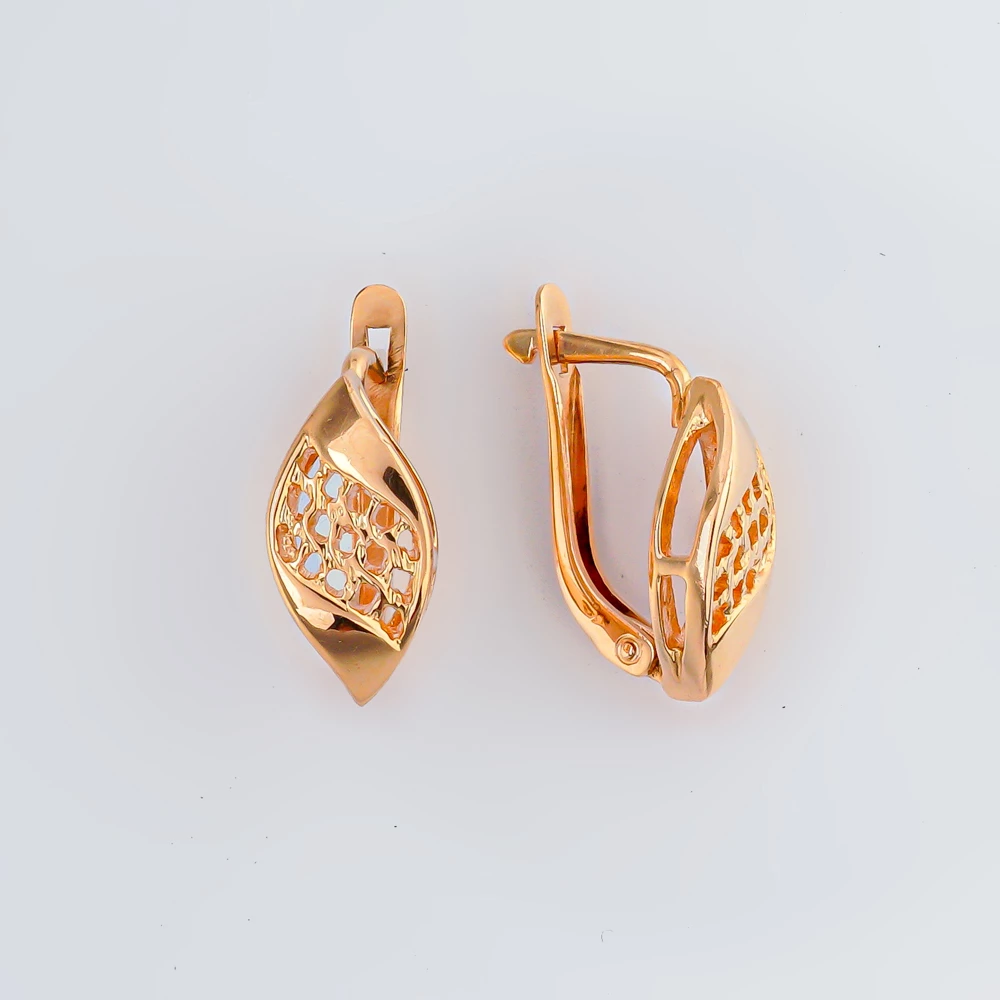 Серьги из красного золота 585 пробы