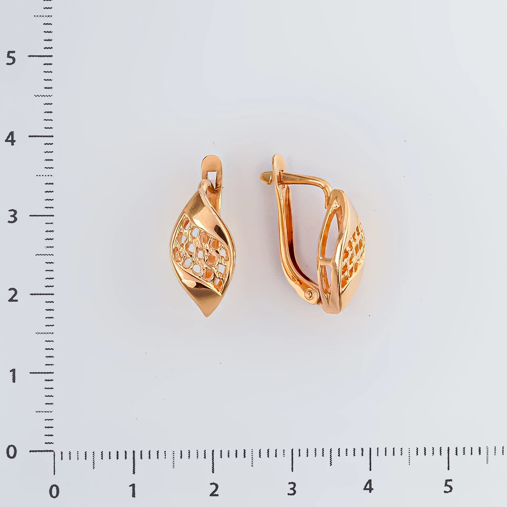 Серьги из красного золота 585 пробы