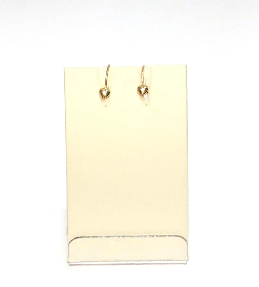 Серьги с фианитом из красного золота 585 пробы