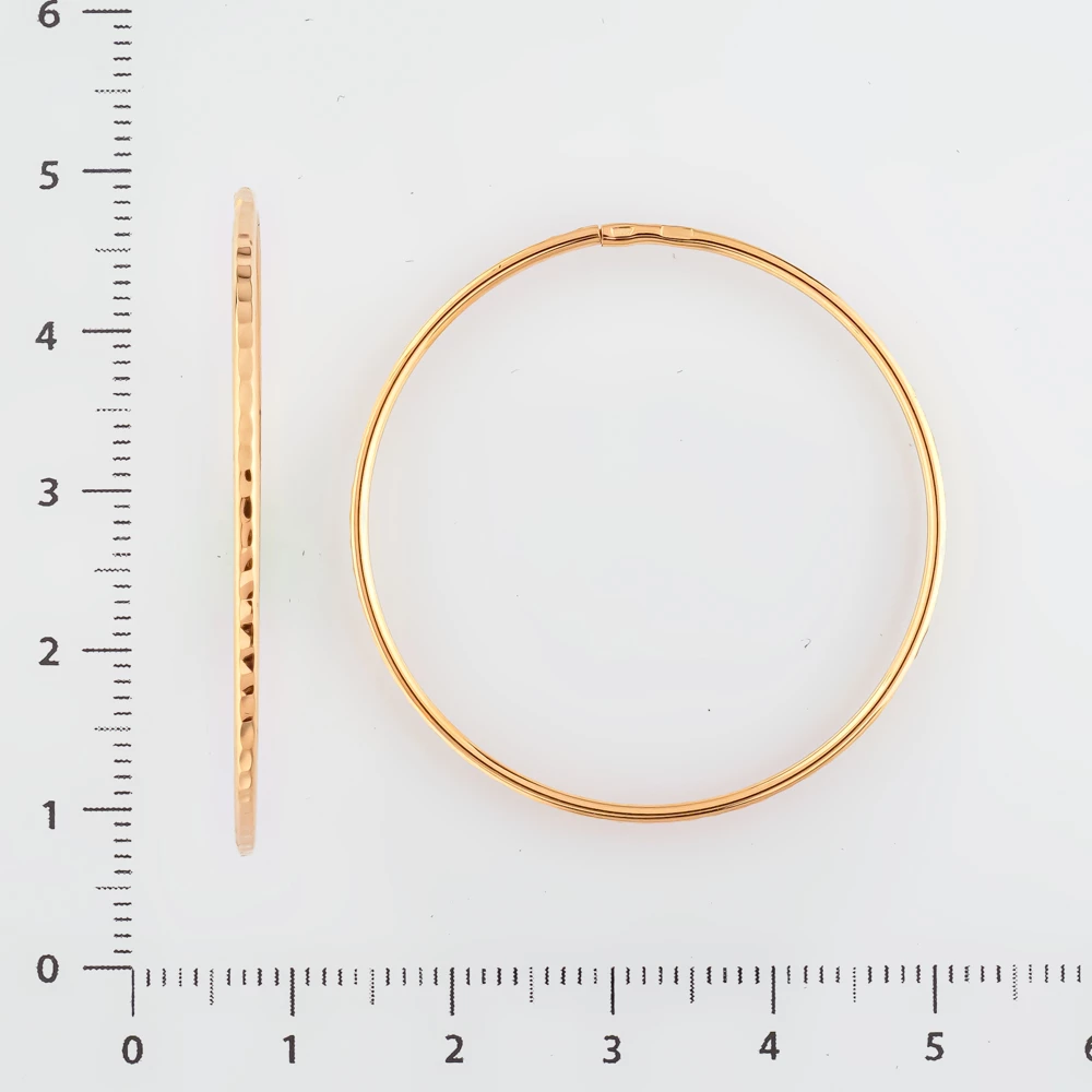 Серьги конго из красного золота 585 пробы