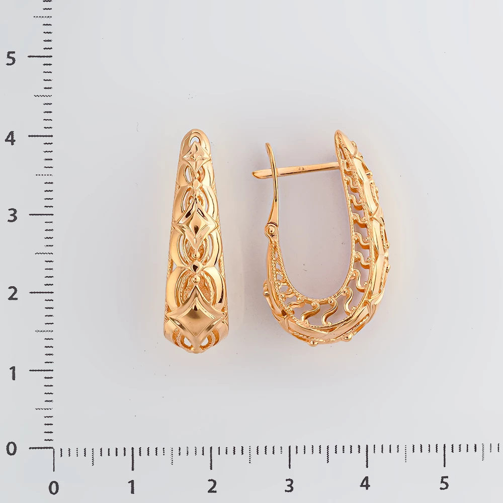 Серьги из красного золота 585 пробы
