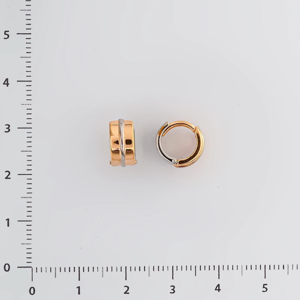 Серьги конго из красного золота 585 пробы