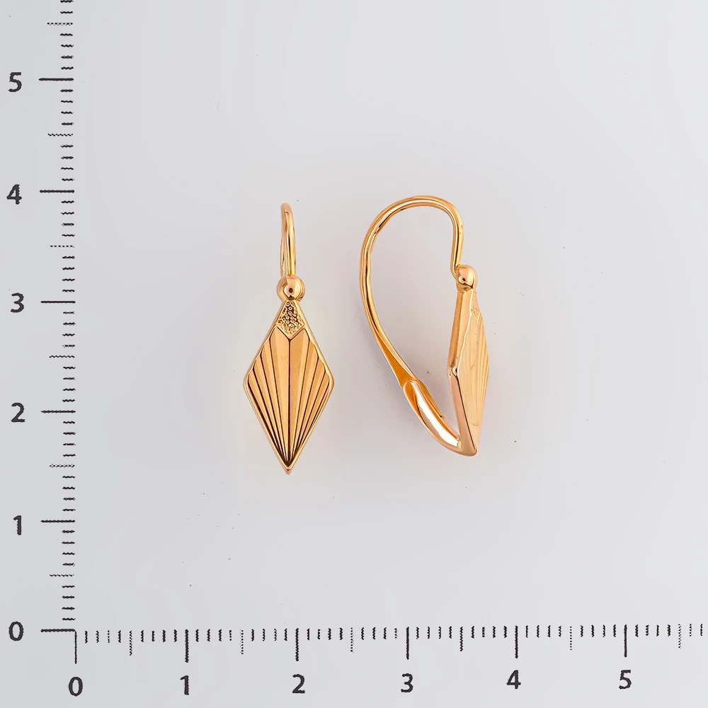 Серьги из красного золота 583 пробы
