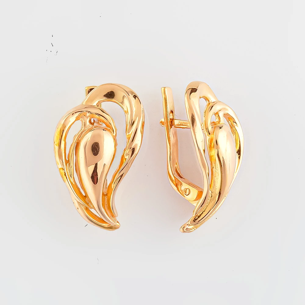 Серьги из красного золота 585 пробы