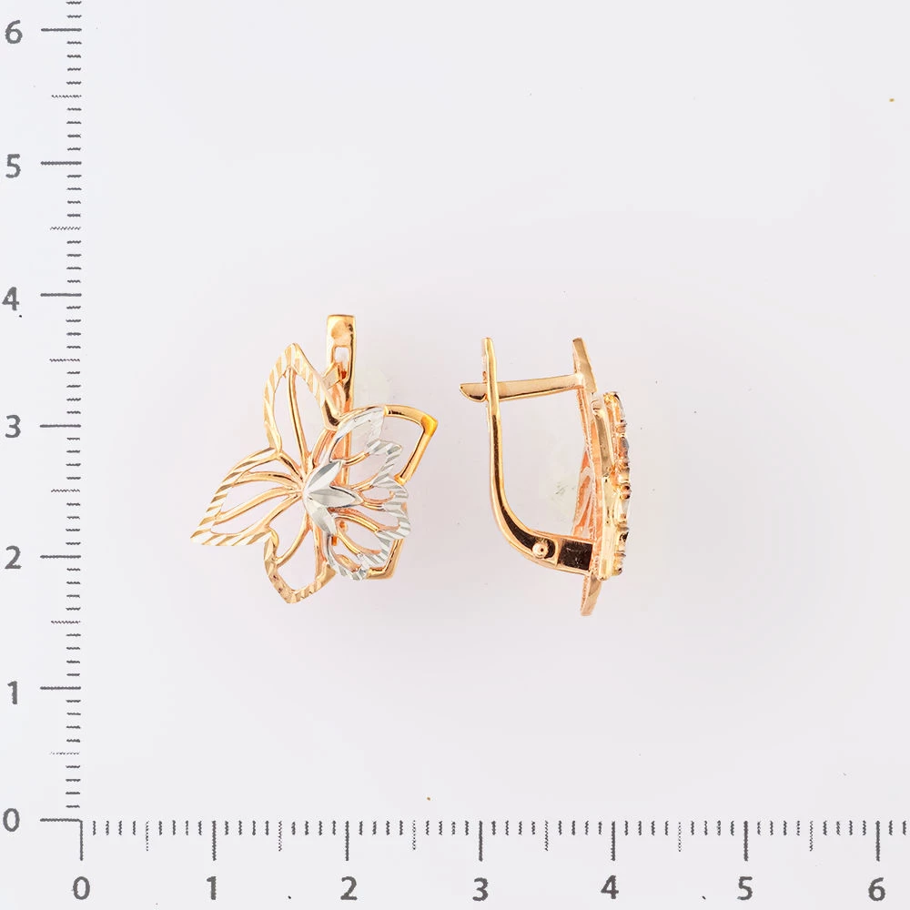 Серьги из красного золота 585 пробы