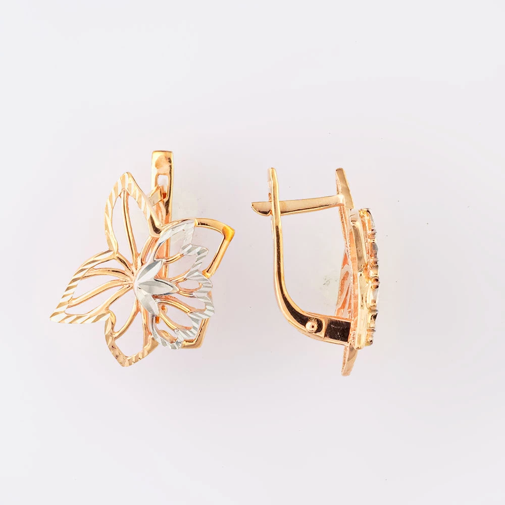 Серьги из красного золота 585 пробы