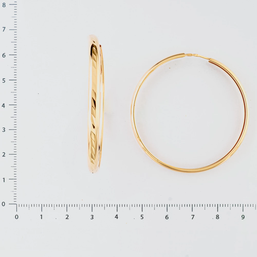 Серьги конго из красного золота 585 пробы