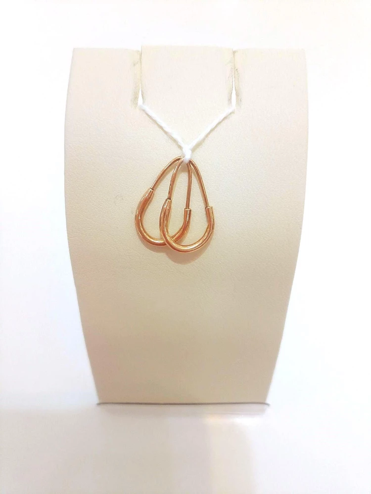 Серьги конго из красного золота 585 пробы