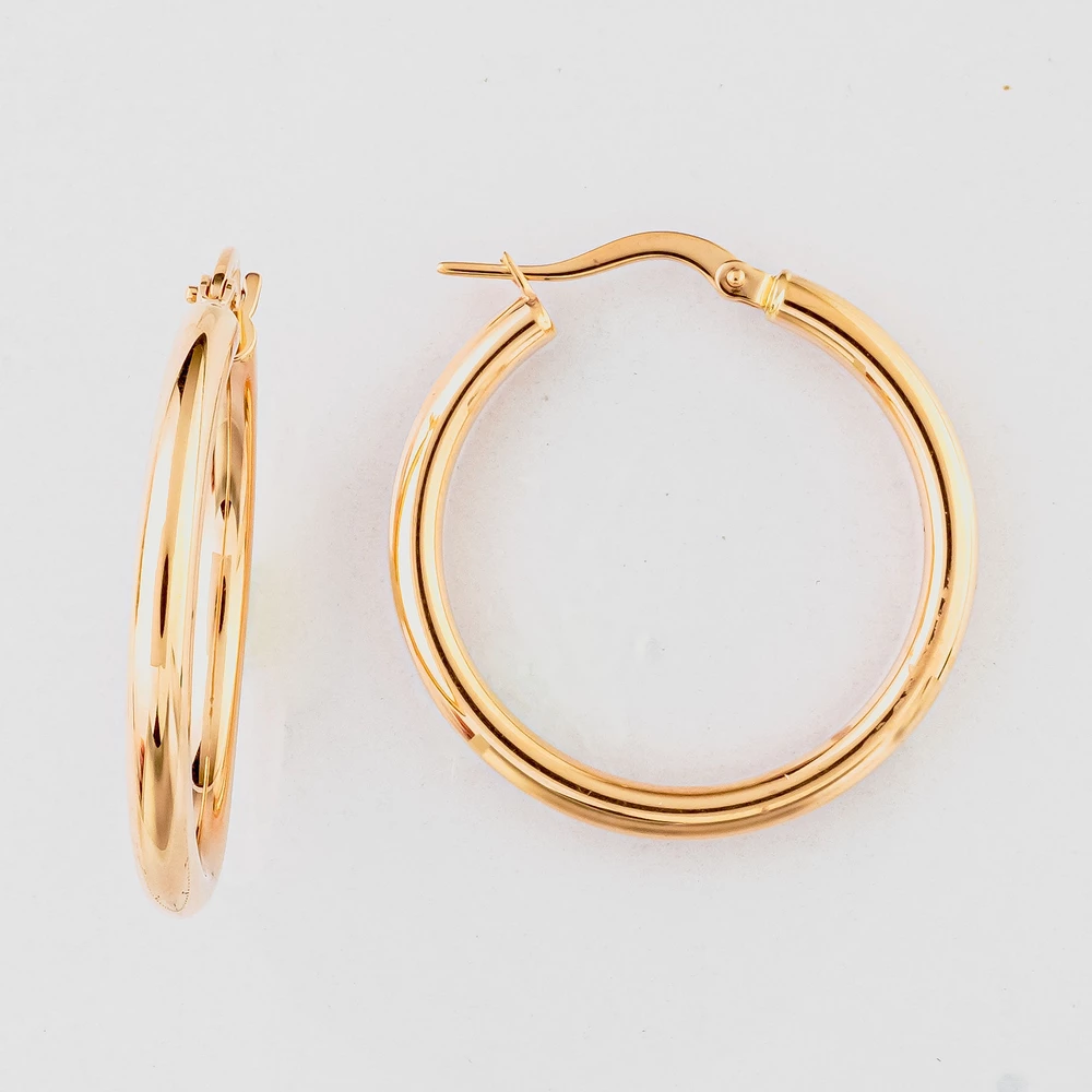 Серьги конго из красного золота 585 пробы