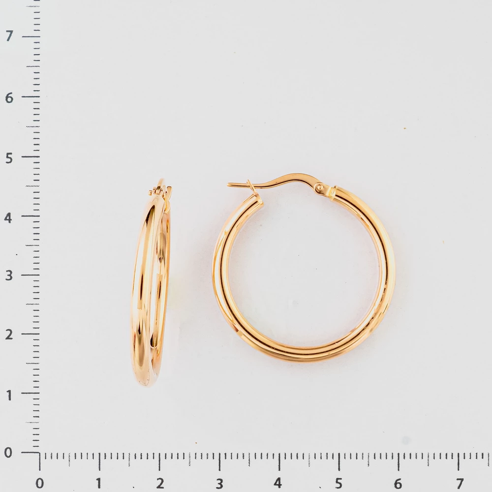 Серьги конго из красного золота 585 пробы