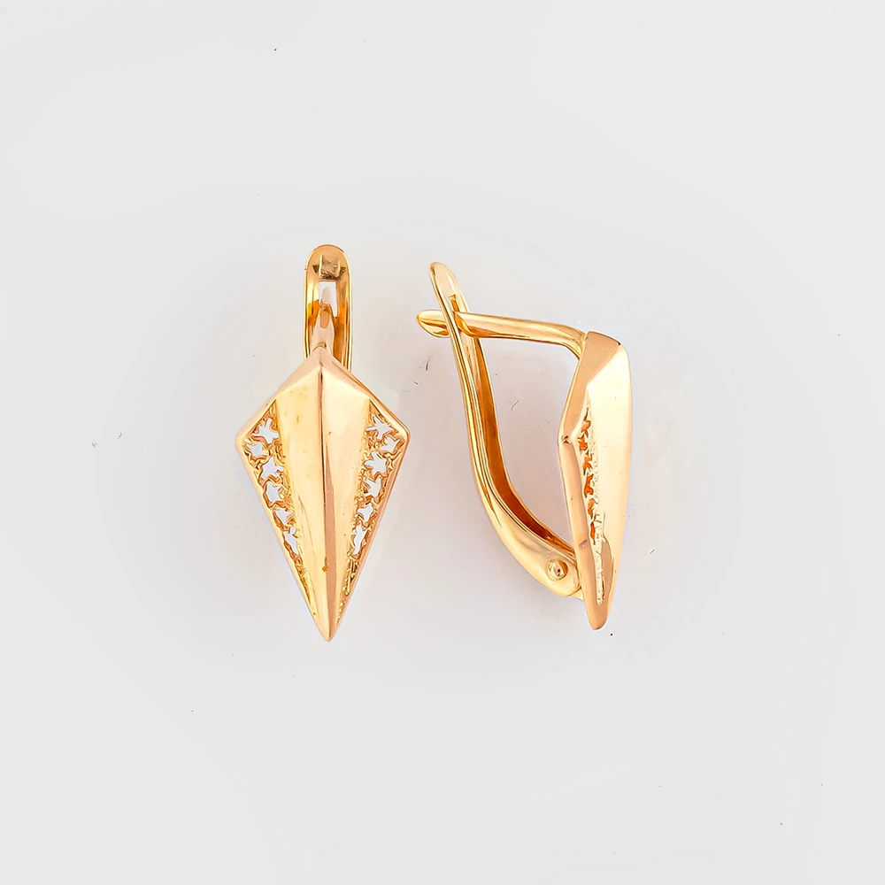 Серьги из красного золота 585 пробы