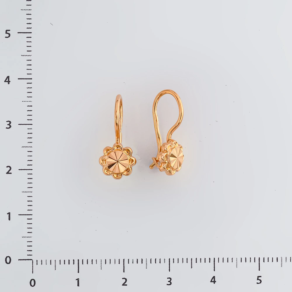 Серьги из красного золота 583 пробы