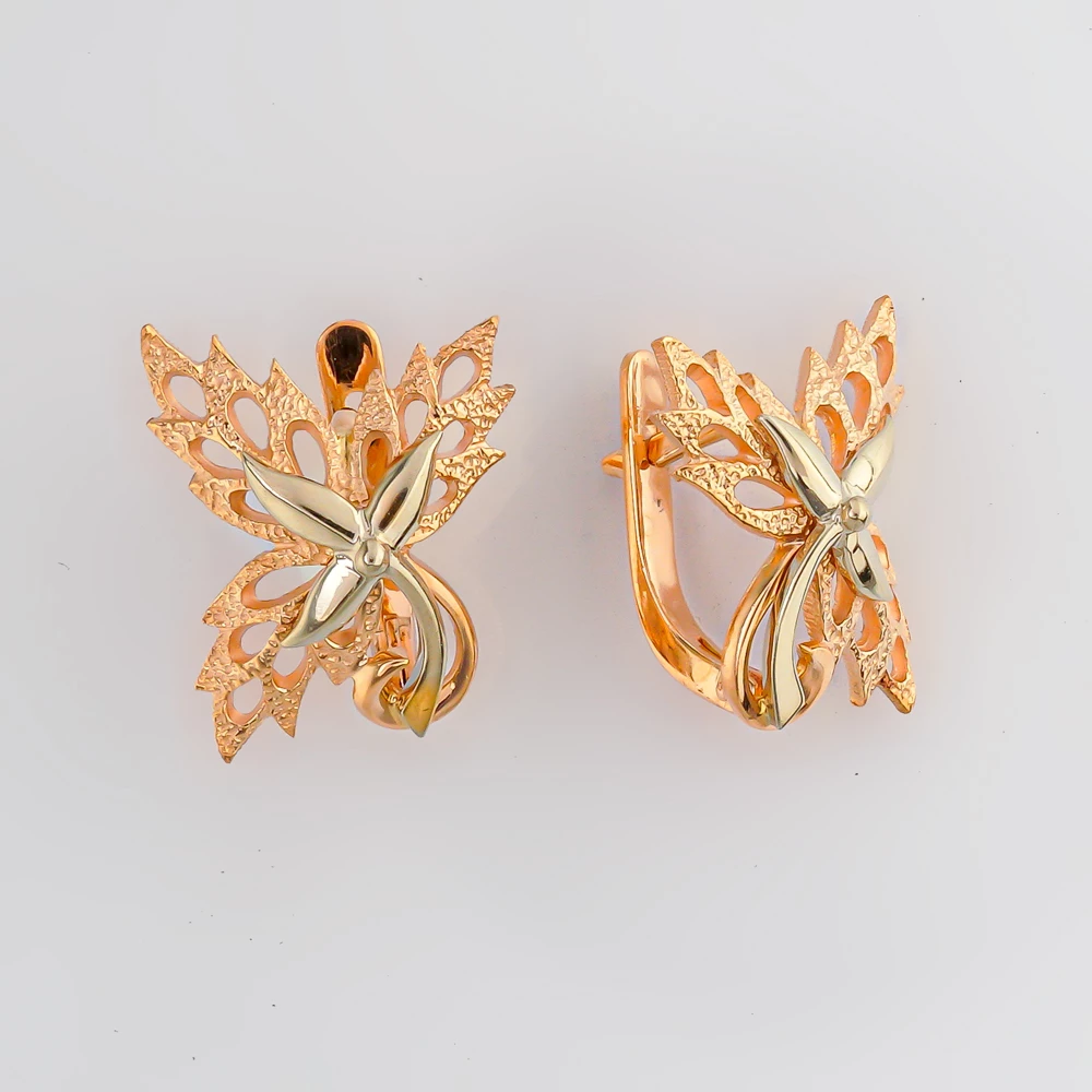 Серьги из красного золота 585 пробы
