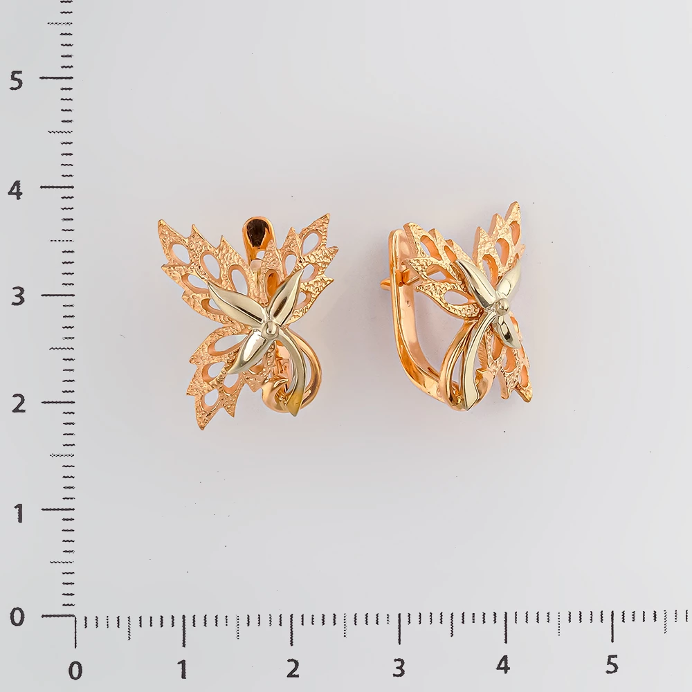 Серьги из красного золота 585 пробы