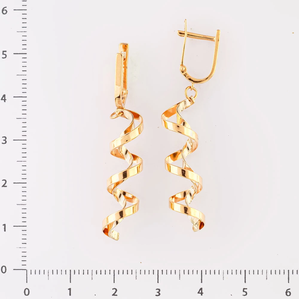 Серьги из красного золота 585 пробы