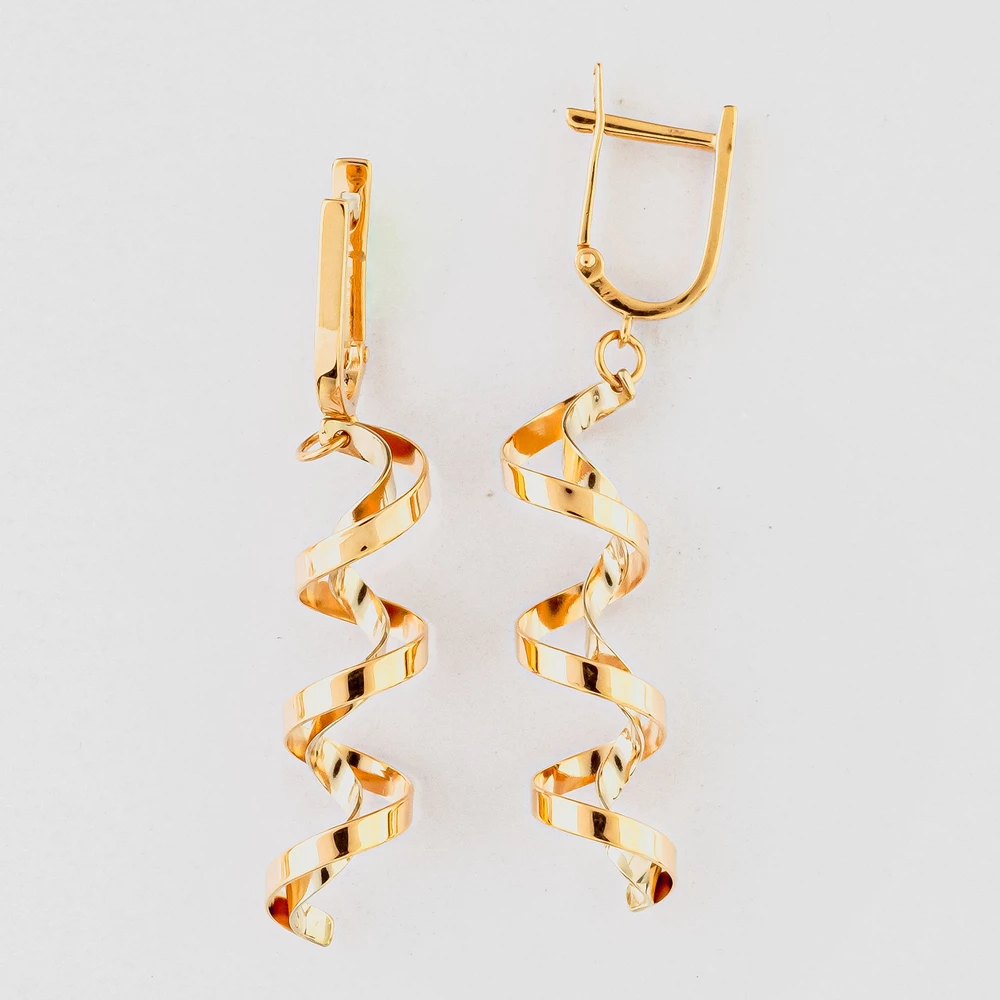 Серьги из красного золота 585 пробы