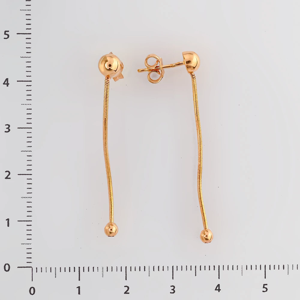 Серьги из красного золота 585 пробы