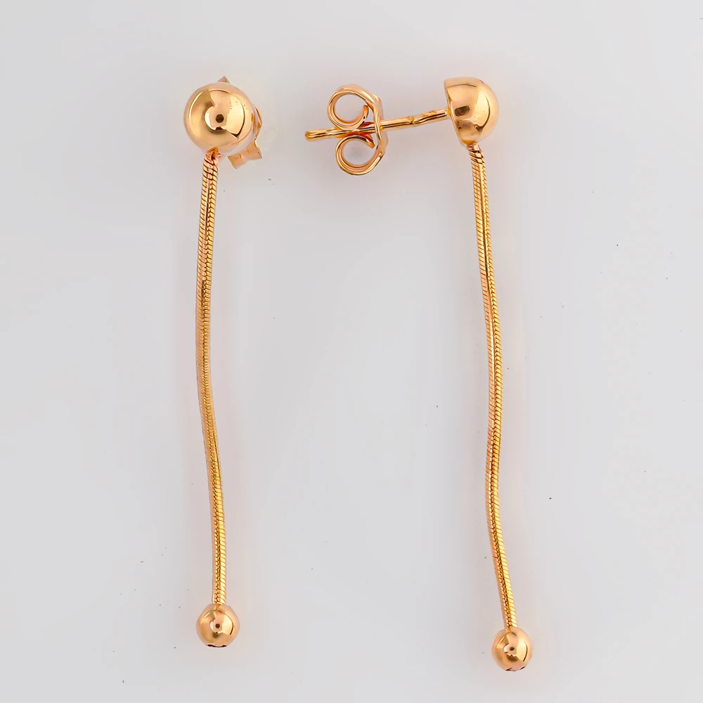 Серьги из красного золота 585 пробы