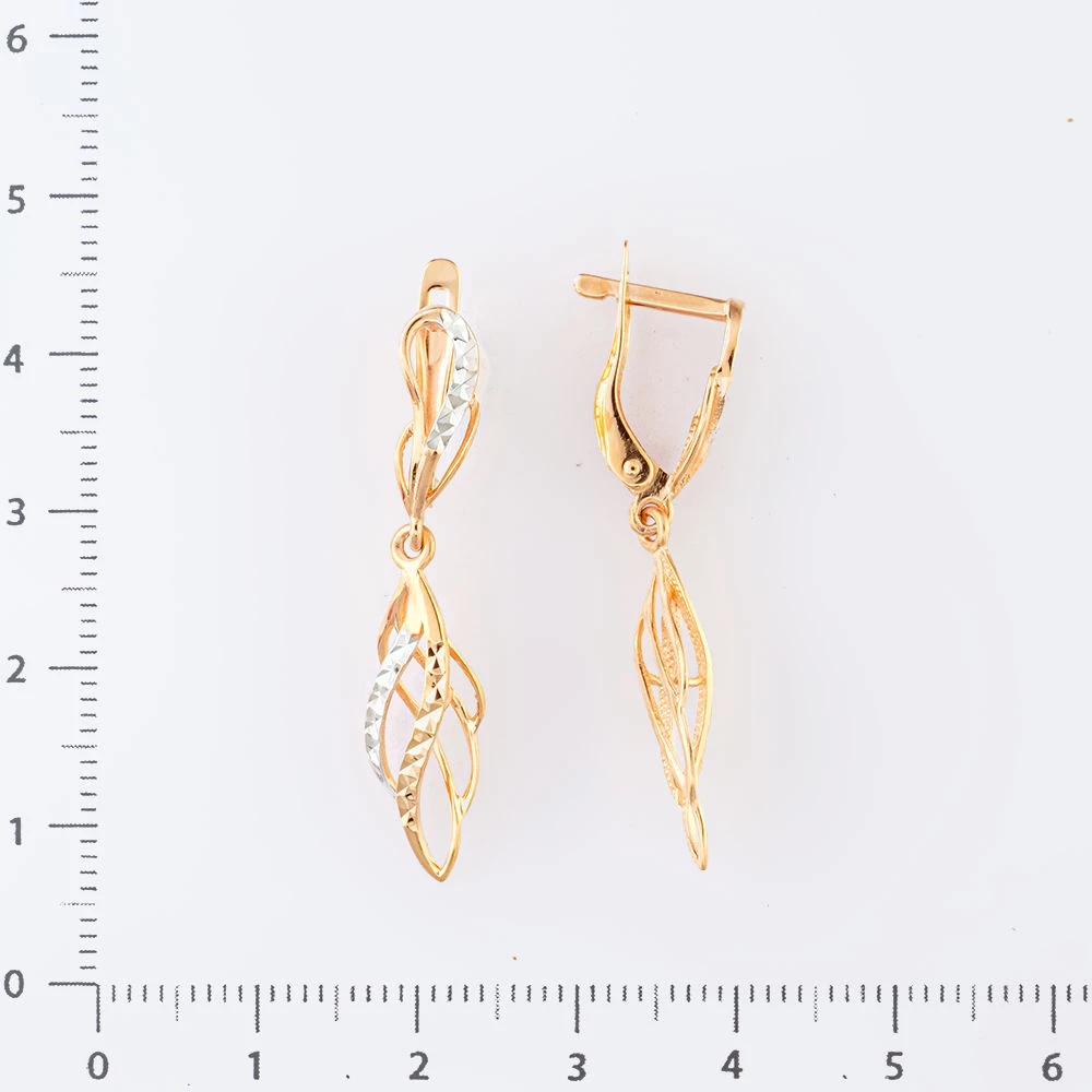 Серьги из красного золота 585 пробы